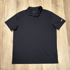 Nike Dri-FIT Polo Shirt Mens XL Standard Fit Golf Athletic Black
